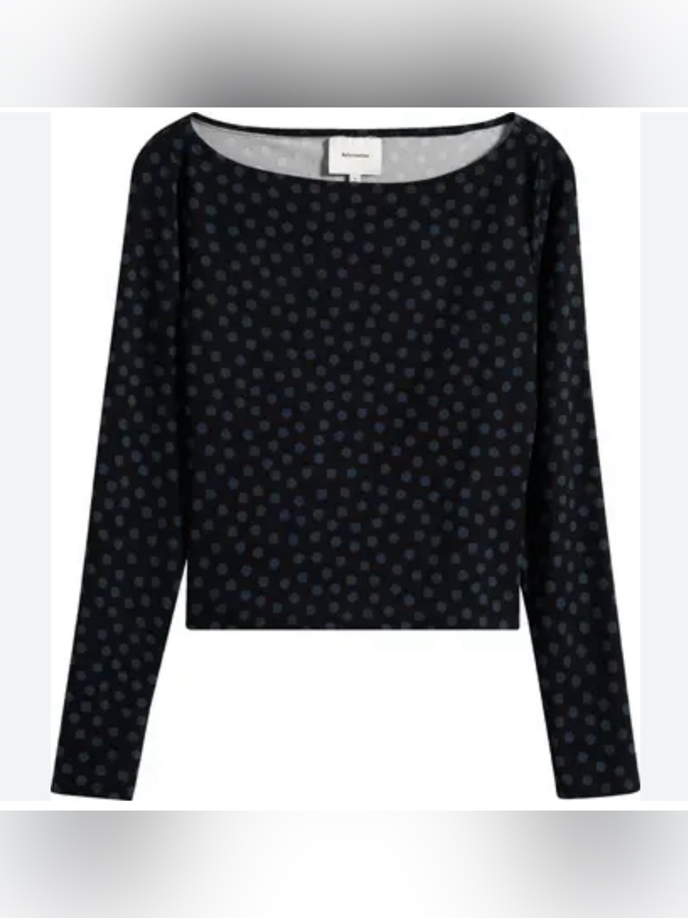 Reformation Wiley Ballet Neck Polka Dot Long Sleeve Top NWOT/Like New Large
